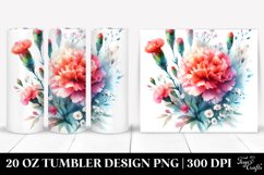 Abstract Carnation Tumbler Product Image 1