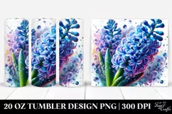 Shiny Hyacinth with Material | 20 Oz Tumbler Product Image 1