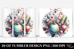 Colorful Pastel Christmas Image 20 Oz Tumbler Product Image 1