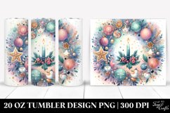 Colorful Pastel Round Christmas Design, 20 Oz Tumbler Product Image 1