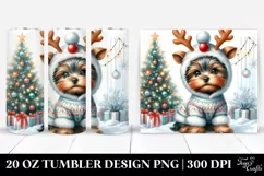 Baby Yorkshire Terrier with Christmas Lights 20 Oz Tumbler Product Image 1