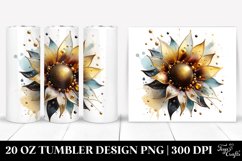 20 Oz Tumbler Sublimation | Sunflower with Watercolor Product Image 1