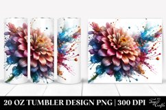 Glossy Zinnia with Material | 20 Oz Tumbler Product Image 1