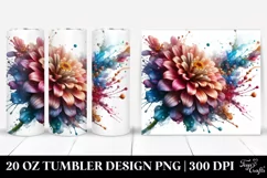 Glossy Zinnia with Material | 20 Oz Tumbler Product Image 1