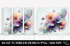 Glossy Pansy with Clipart 20 Oz Tumbler Product Image 1