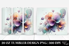 Glossy Pansy with Clipart 20 Oz Tumbler Product Image 1