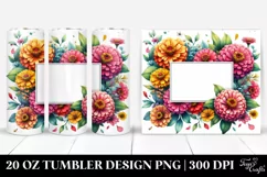 20 Oz Tumbler Sublimation | Vibrant Watercolor Frame with Product Image 1