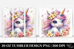 Baby Unicorn Spring Petals Tumbler Product Image 1
