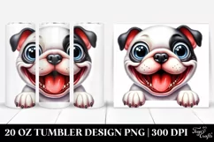 Crazy Bulldog Cartoon Tumbler Product Image 1
