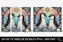 Stained Penguins Holiday Design 20 Oz Tumbler Product Image 1