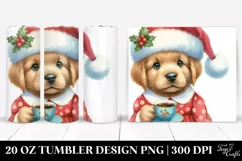 Baby Chesapeake Bay Retriever with Santa Hat, 20 Oz Tumbler Product Image 1