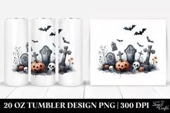 Simple Funny Haloween Graveyard Clipart 20 Oz Tumbler Product Image 1