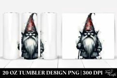 Vintage Evil Gnome Watercolor | 20 oz Tumbler Product Image 1