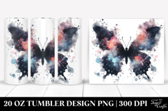 Vibrant Butterfly Silhouettes 20 Oz Tumbler Product Image 1
