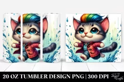 Vibrant Baby Cat Tumbler Design Product Image 1