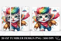 Vibrant Baby Cat Tumbler Design Product Image 1