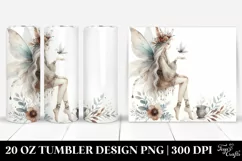 Washed Watercolor Fairy Tumbler Design Product Image 1