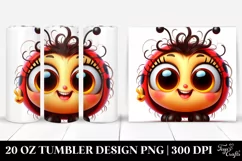 Colorful Ladybug Cartoon Tumbler Product Image 1