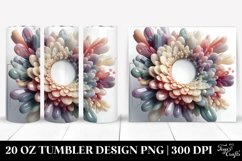 Glossy Chrysanthemum Tumbler Design Product Image 1