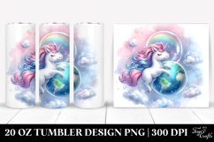 Cute Unicorn Twirling Bubble Tumbler Product Image 1