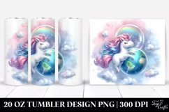 Cute Unicorn Twirling Bubble Tumbler Product Image 1