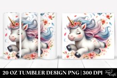 20 Oz Tumbler Sublimation | Pastel Baby Unicorn Tumbling Product Image 1