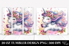 20 Oz Tumbler Sublimation | Pastel Baby Unicorn Tumbling Product Image 1