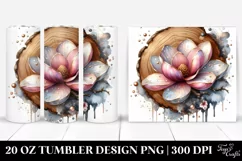 -like Magnolia with Metallic Insertions | 20 Oz Tumbler Product Image 1