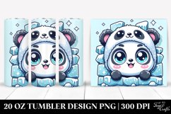Cute Baby Panda Coming from Ice 20 Oz Tumbler Product Image 1