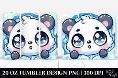 Cute Baby Panda in Ice 20 Oz Tumbler Product Image 1