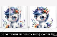 Baby Unicorn with Cool Haircut | 20 Oz Tumbler Product Image 1