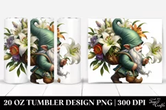 Gnome with Lily Bouquet | 20 Oz Tumbler Product Image 1