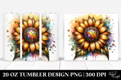 Stained Sunflower | 20 Oz Tumbler Product Image 1