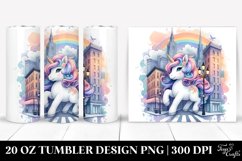 Baby Unicorn Street Corner. 20 Oz Tumbler Design Product Image 1