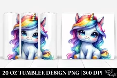 Vibrant Baby Unicorn Tumbler Design Product Image 1