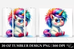 Vibrant Baby Unicorn Tumbler Design Product Image 1