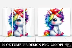 Vibrant Baby Unicorn Tumbler Design Product Image 1