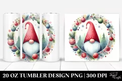 Colorful Christmas Gnome Image | 20 oz Tumbler Product Image 1