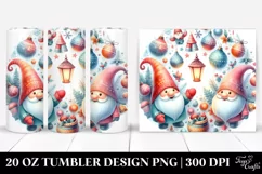 Colorful Christmas Gnome Image | 20 oz Tumbler Product Image 1
