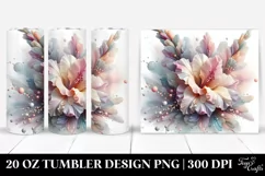 Glossy Gladiolus with Clipart 20 Oz Tumbler Product Image 1