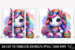 Vibrant Baby Unicorn Drawing | 20 oz Tumbler Product Image 1