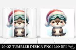 Baby Otter Dressed for Winter 20 Oz Tumbler Product Image 1