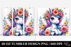 Vibrant Baby Unicorn Tumbler Design Product Image 1
