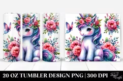 Vibrant Baby Unicorn Tumbler Design Product Image 1