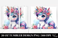 Vibrant Baby Unicorn Tumbler Design Product Image 1