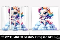 Cute Baby Unicorn Posing as Johny Bravo 20 Oz Tumbler Product Image 1