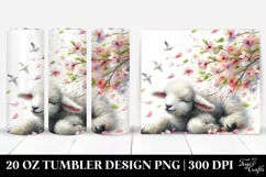 Tumbling Lamb in Spring Petals 20 Oz Tumbler Product Image 1