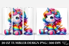 Cute Baby Unicorn Sitting | 20 oz Tumbler Product Image 1