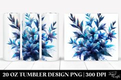 Lobelia Watercolor Splash Tumbler Product Image 1