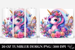 Cute Unicorn Drawing | 20 oz Tumbler Product Image 1